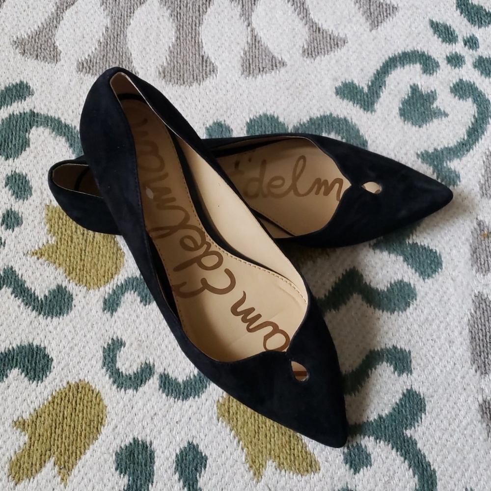 Sam Edelman Ruby Suede Black Pointed Flat - 6.5